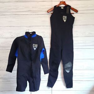Evo Wetsuit 2 Piece Farmer John 3mm Womens Size 10